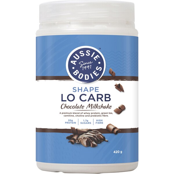 Aussie Bodies Shape Lo Carb Chocolate Milkshake 420g