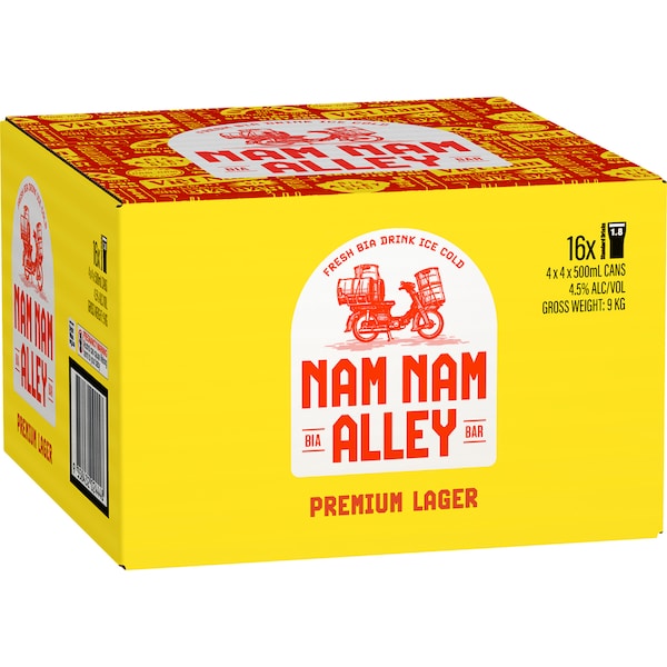 Nam Nam Alley Premium Lager Cans 500ml x 16 Case