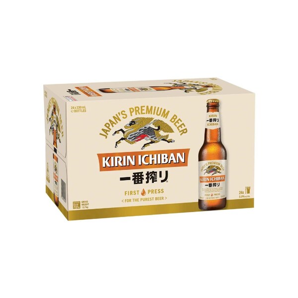 Kirin Ichiban Bottles 330mL x 24 pack