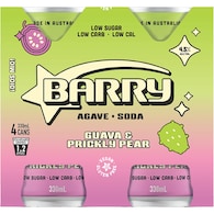 Barry Agave Soda Guava Prickly Pear Cans