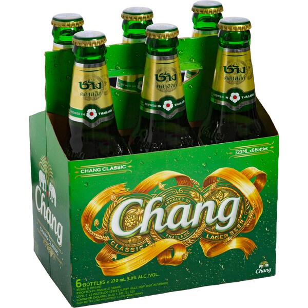 Chang Lager Bottle 320mL x 6 pack