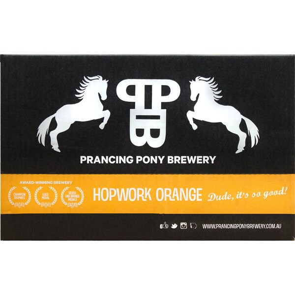 Prancing Pony Brewery Hopwork Orange American Pale Ale Bottles 24x330ml Case