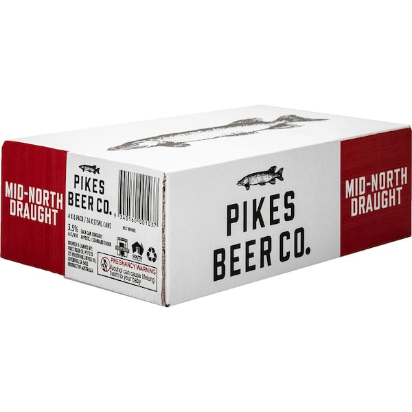 Pikes Mid North Draught Cans 375mL x 24 pack