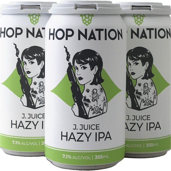 Hop Nation J Juice Hazy IPA Cans 355mL x 4 pack