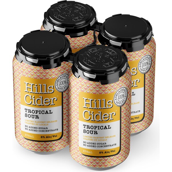 The Hills Cider Company Tropical Sour Cider Cans 375mL x 4 pack