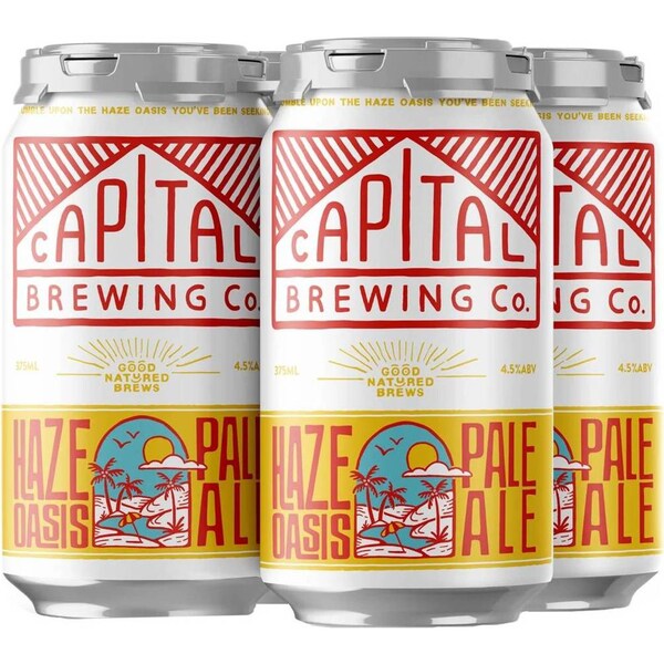 Capital Brewing Co. Oasis Hazy Pale Ale Cans 375mL x 4 pack