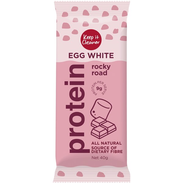 Keep It Cleaner Egg White Protein Rocky Road Bar 40g