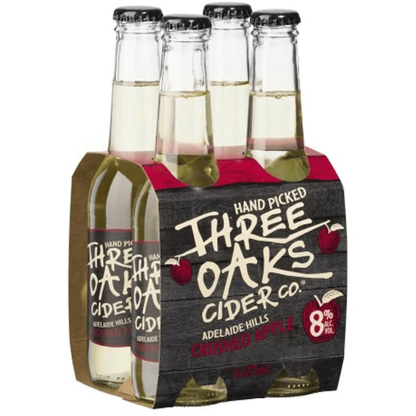 Three Oaks Cider Co Crushed Apple Cider Bottles 24x275ml Case