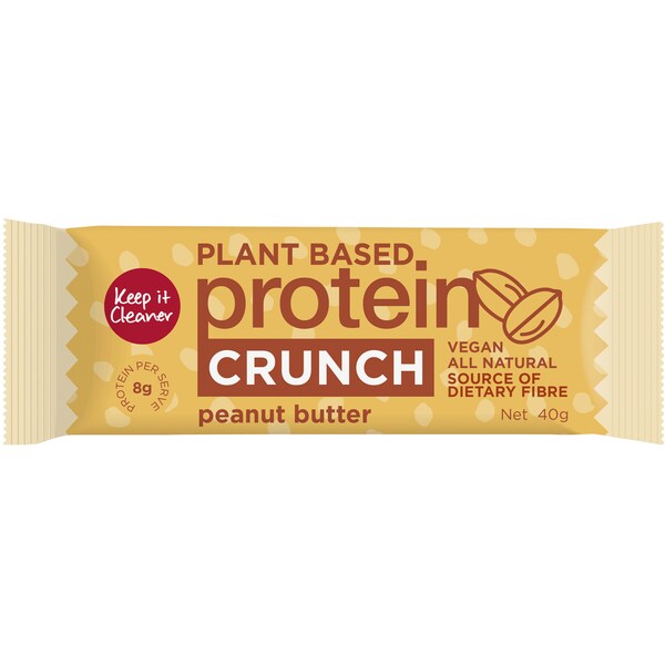Keep It Cleaner Plant Based Protein Crunch Peanut Butter Bar 40g