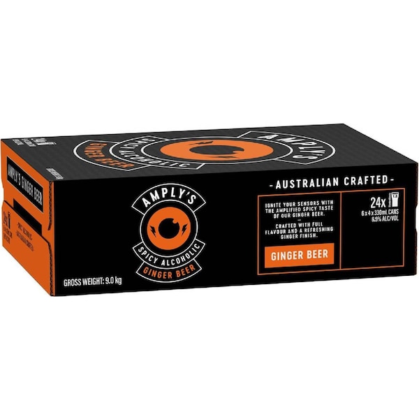 Amply's Ginger Beer Cans 330mL x 24 pack