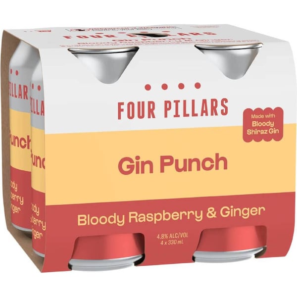 Four Pillars Raspberry Ginger Lemon Punch Cans 330mL x 4 pack