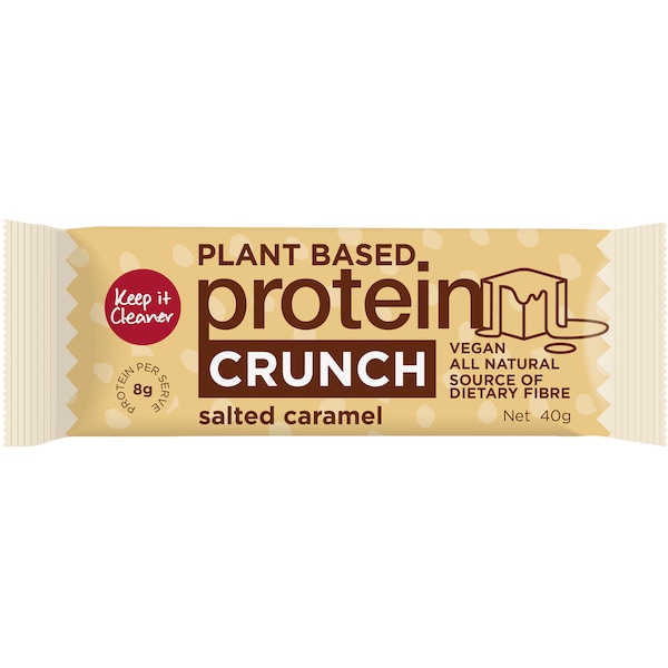 Keep It Cleaner Plant Based Protein Crunch Salted Caramel Bar 40g