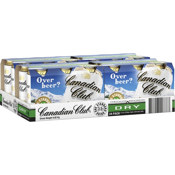 Canadian Club Dry 375mL x 24 pack