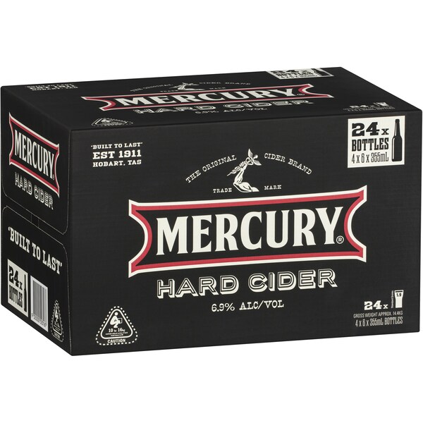 Mercury Hard Cider Bottle 355mL x 24 case