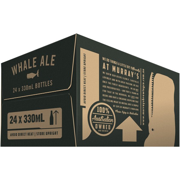 Murray's Whale Ale Bottles 330mL x 24 case