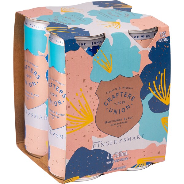 Crafters Union Sauvignon Blanc 250mL x 4 pack