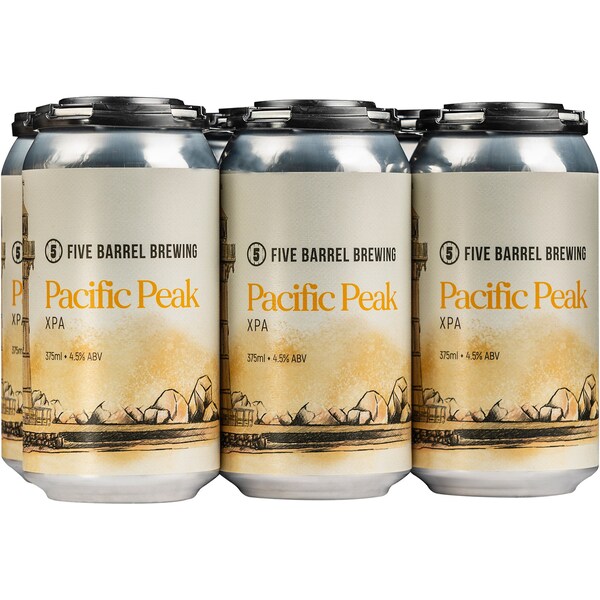 Five Barrel Brewing Pacific Peak Xpa Cans 375ml x6 Pack