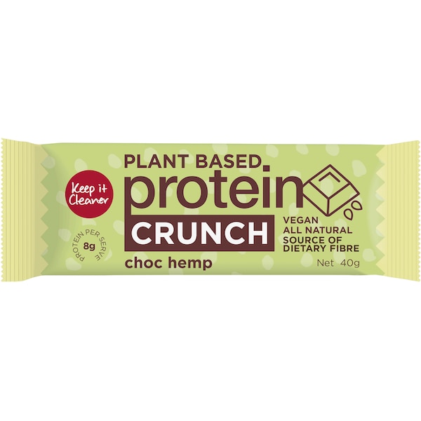 Keep It Cleaner Plant Based Protein Crunch Choc Hemp Bar 40g