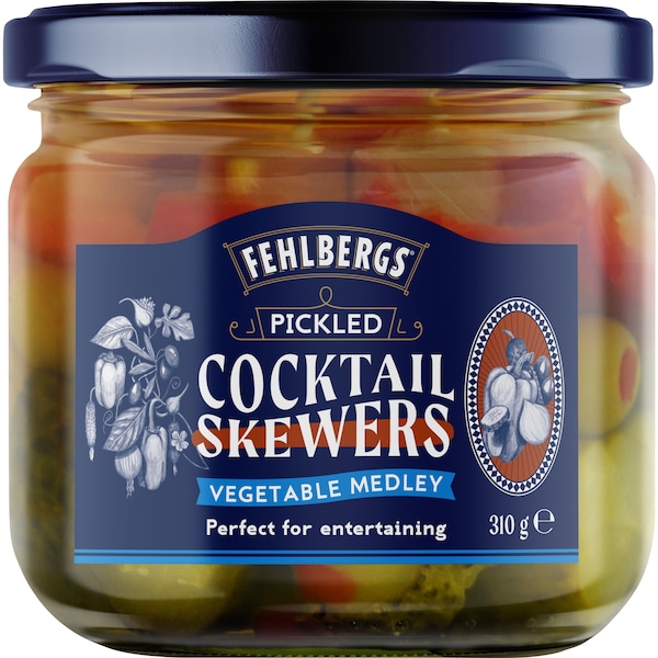 Fehlbergs Banderilla Style Platter Skewers Mixed Vegetables 310g