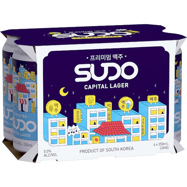 Subo Capital Lager Cans 350mL x 6 Pack