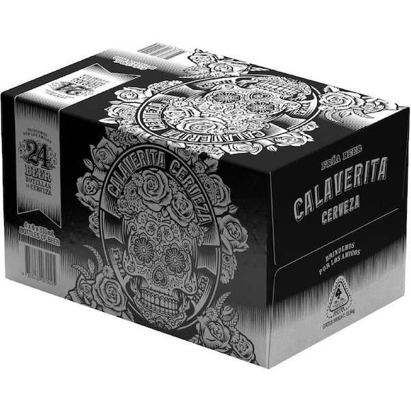 Calaverita Cerveza Lager Bottles 330mL x 24 pack