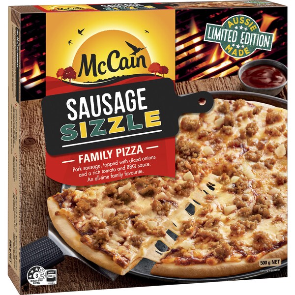 McCain Family Pizza Sausage Sizzle 500g