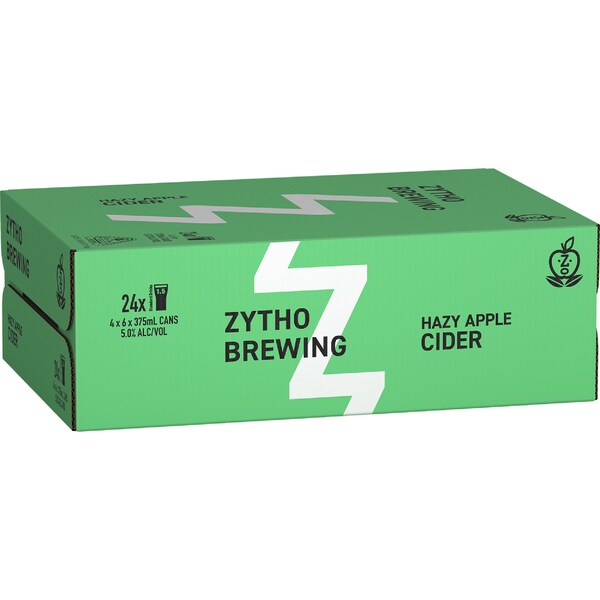 Zytho Hazy Apple Cider Cans 375mL x 24 pack