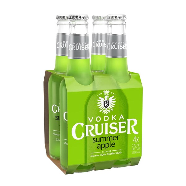 Vodka Cruiser Summer Apple 275mL x 4 pack
