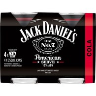 Jack Daniel's American Serve & Cola Cans