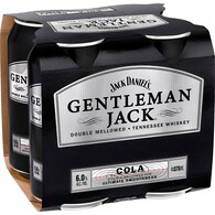 Gentleman Jack Rare Tennessee Whiskey & Cola Cans
