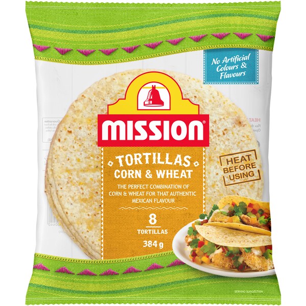 Mission Corn & Wheat Tortillas 384g