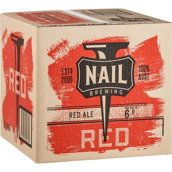Nail Brewing Red Ale Bottles 16x330ml Case