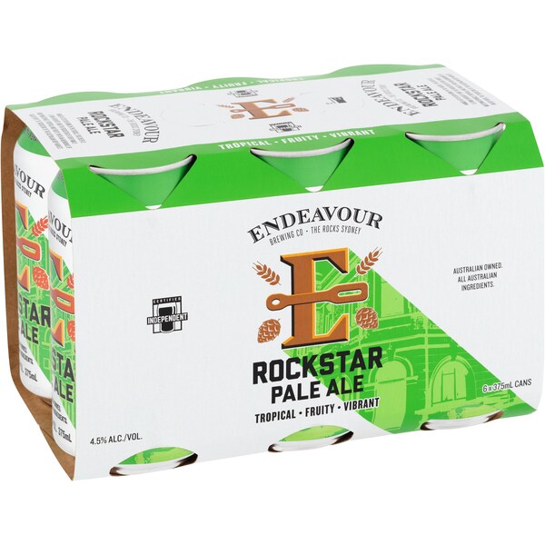Endeavour Rockstar Pale Ale Can 375mL x 6 pack