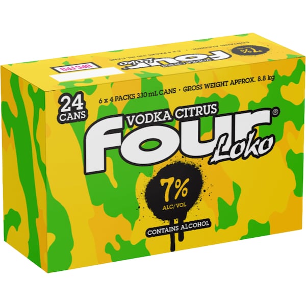 Four Loko Vodka Citrus Cans 330mL x 24 pack