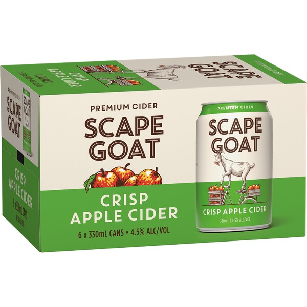 Scape Goat Crisp Apple Cider Cans 330mL x 6 pack