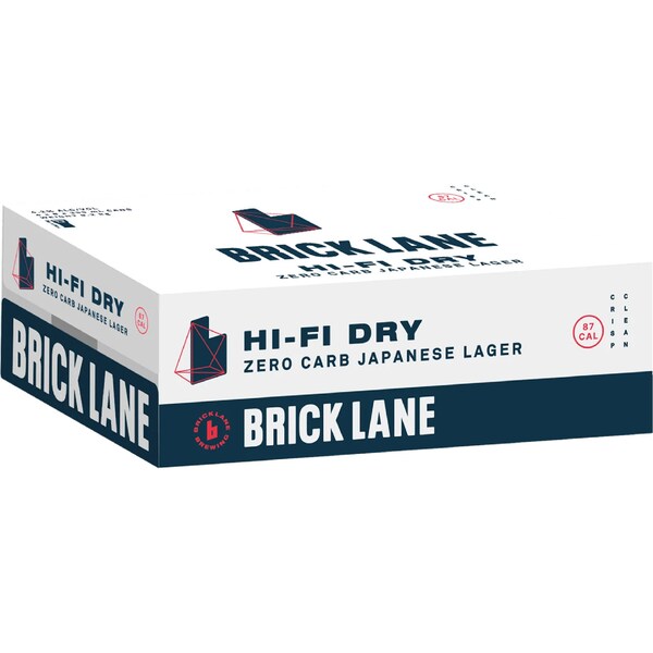 Brick Lane Zero Carb Japanese Lager Cans 355mL x 24 pack