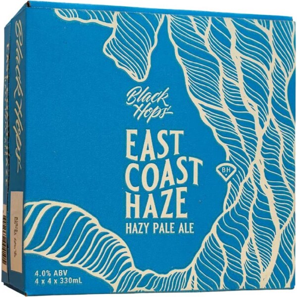 Black Hops Brewery East Coast Haze Cans 330mL x 16 pack