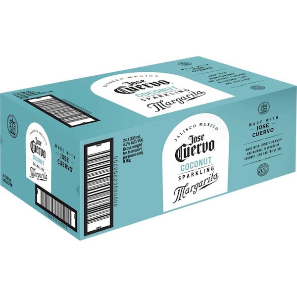 Jose Cuervo Coconut Sparkling Margarita Cans 330mL x 24 pack