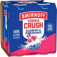 Smirnoff Blueberry & Pomegranate 6% Cans