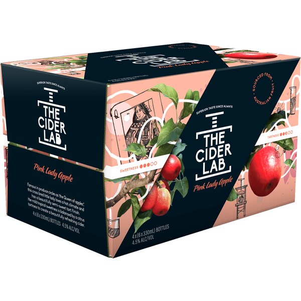 The Cider Lab Pink Lady Apple Cider Carton 330mL x 24 case
