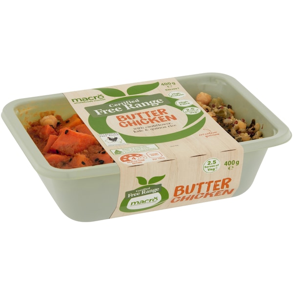 Macro Butter Chicken, Cauliflower, Kale & Quinoa Chilled Meal 400g