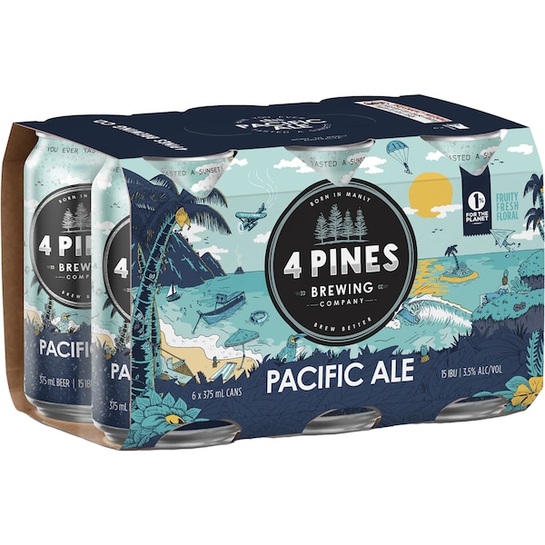 4 Pines Pacific Ale Cans 375mL x 6 Pack