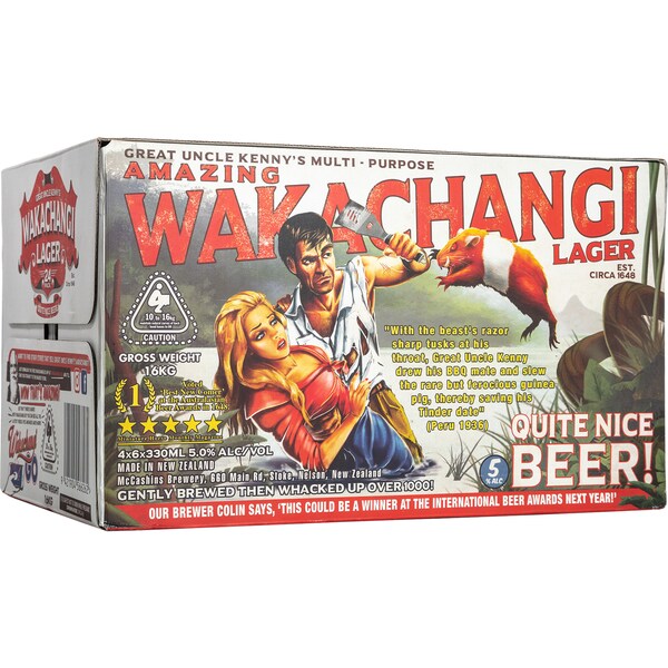 Wakachangi Lager Bottles 330mL x 24 case