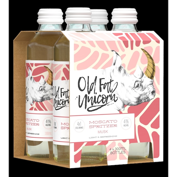 Old Fat Unicorn Moscato Musk Spritzer Bottle 300mL x 4 Pack