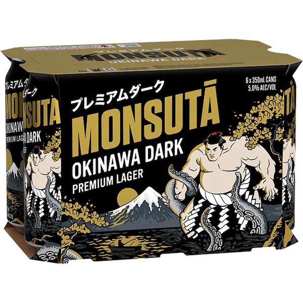 Monsuta Okinawa Premium Dark Lager Can 350mL x 6 pack