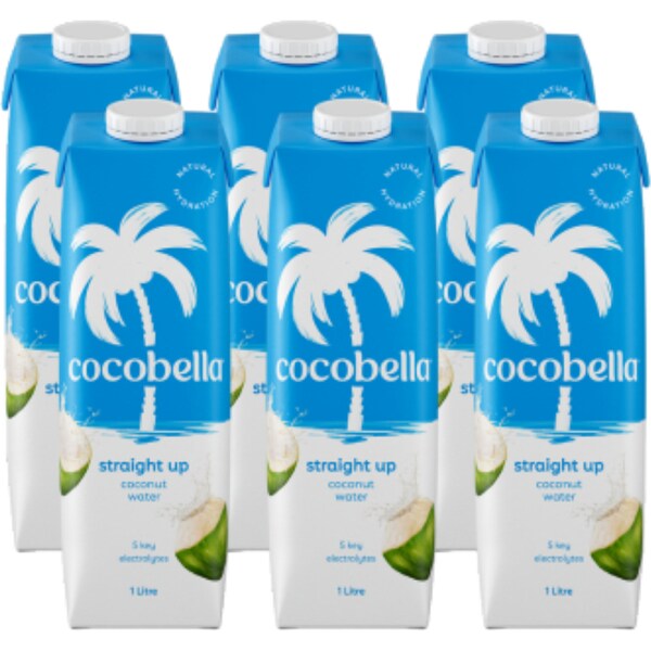 Cocobella Coconut Water Straight Up 1L x 6 pack