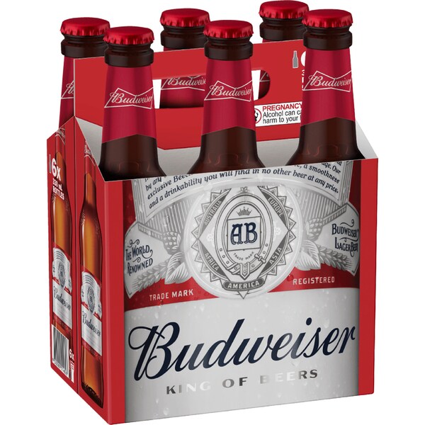 Budweiser King Of Beers 5% Bottles 330mL x 6 pack