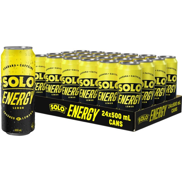 Solo Energy Drink Lemon 500mL x 24 pack