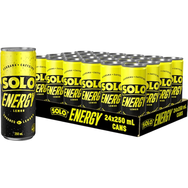 Solo Energy Drink Lemon 250mL x 24 pack