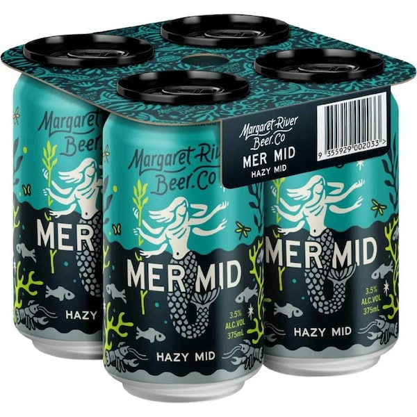 Margaret River Mer Mid Hazy Mid Strength Cans 375mL x 4 pack